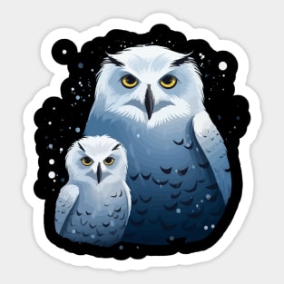 Snowy Owl Fathers Day Sticker